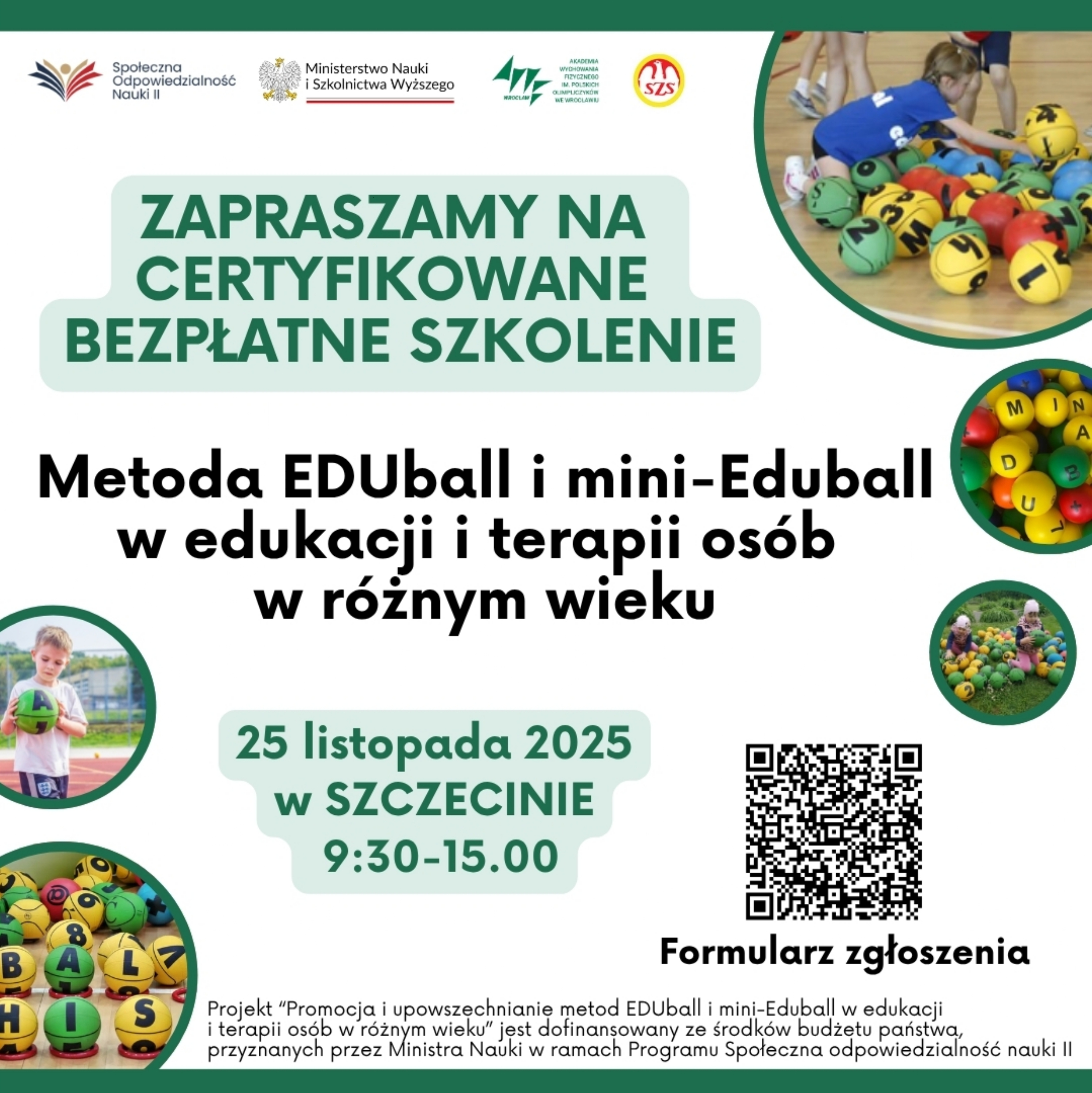 Promocja i upowszechnianie metod EDUball i mini-Eduball w edukacji i terapii osób w różnym wiek
